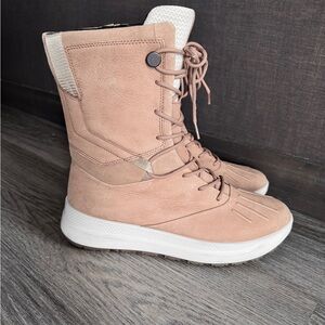 Women's Tan Lace-Up Boots